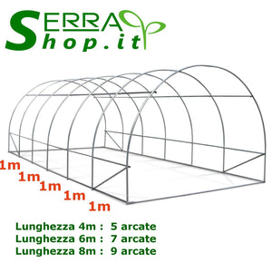 Serra Tunnel Easy 3x4m con telo in PE e rete antigrandine