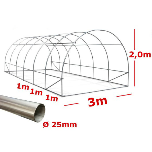 Serra Tunnel Easy SOL 3x11m con rete ombreggiante