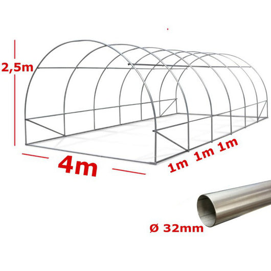 Serra Tunnel Easy SOL 4x8m con rete ombreggiante