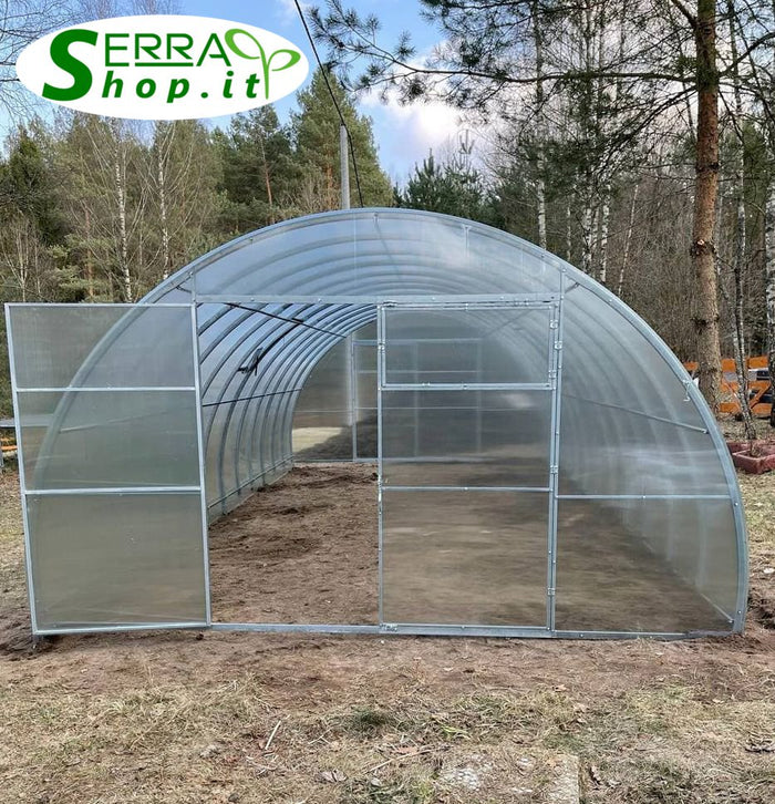 Serra ComPRO 4x4m con copertura policarbonato alveolare 4mm