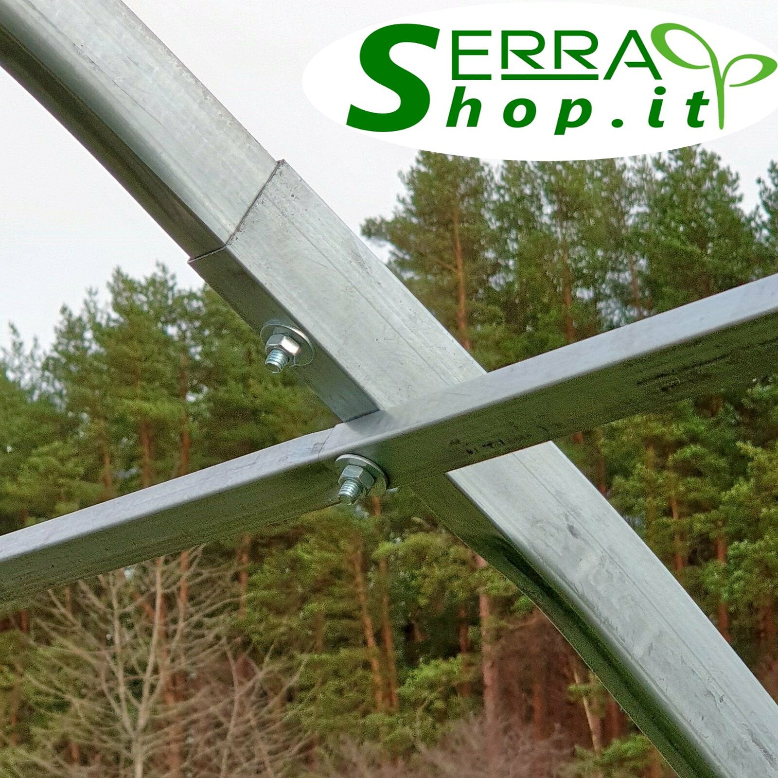 Serra ComPRO 4x4m con copertura policarbonato alveolare 4mm