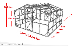 Serra Oasi PLUS 4x6m con copertura policarbonato alveolare 6mm