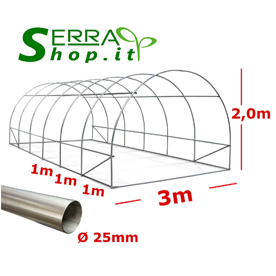 Serra Tunnel NetPlus 3x5m con rete antigrandine