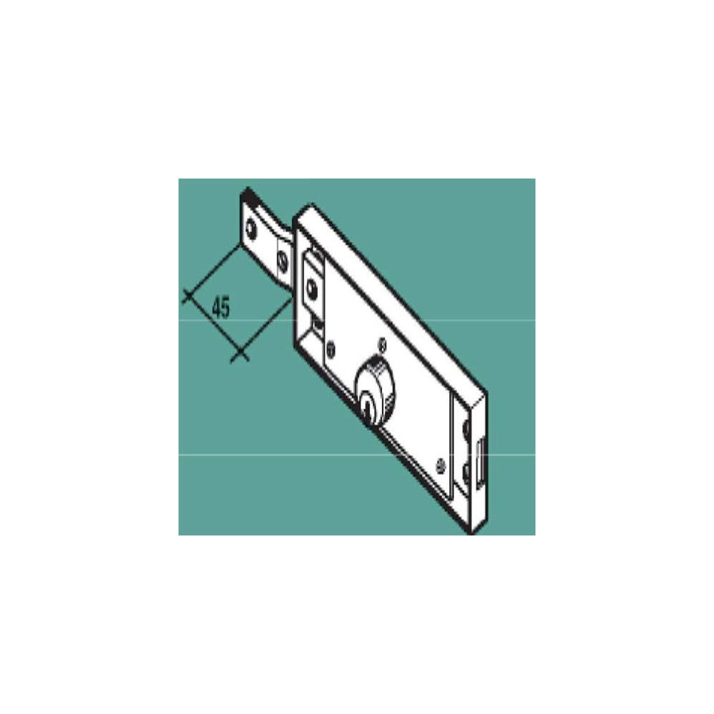 Serratura zincata per serrande chiusura a sinistra