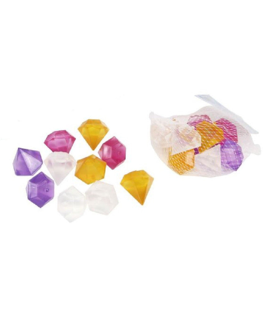 Set 10 Cubetti Ghiaccio Colorati Freezer Cocktail Riutilizzabili Forma Diamanti         