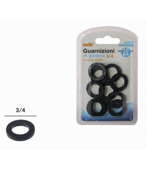 Set 10 Pz Guarnizioni In Gomma Nera 3/4 O-ring Tubo Idraulica Acqua Bagno 59117         