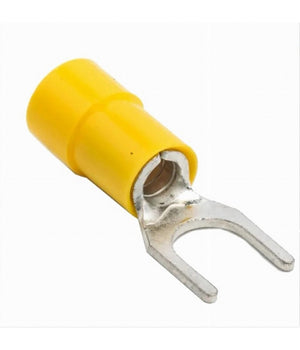 Set 100 Pz Capicorda A Forcella A Crimpare Per Cavi 0.5-1.5 MmÂ² Isolato Sv1.25-4  Giallo       