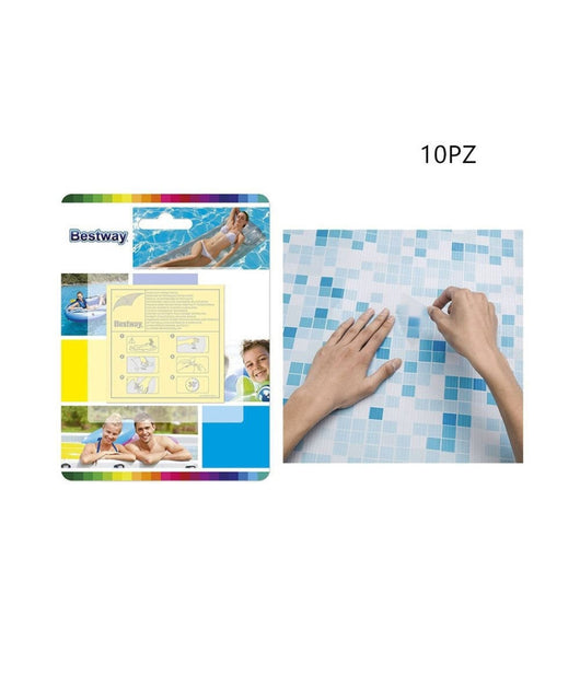 Set 10pz Toppa Toppe Di Riparazione Strong Per Piscine Materassi Gonfiabili 62068         