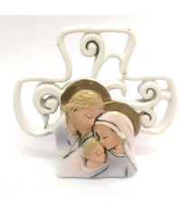 Set 12 Pezzi Bomboniera Bomboniere Crocefisso Giuseppe Madonna Bambino Ceramica         