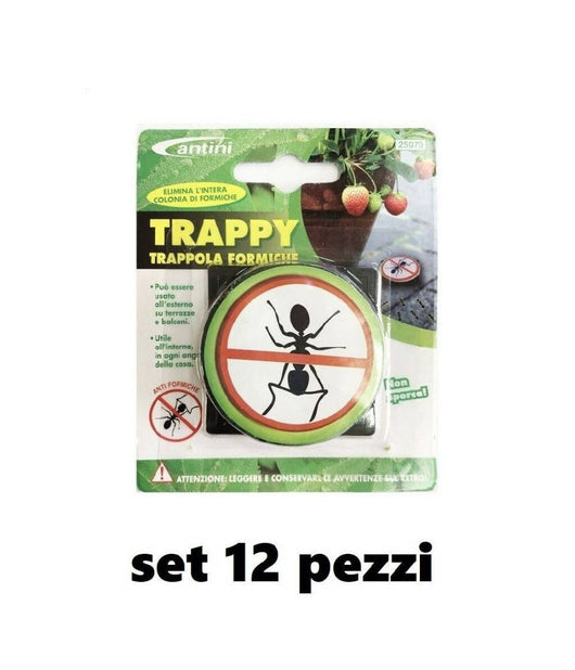 Set 12 Pezzi Esca Insetticida Antiformiche Trappola Contro Formiche Trappy         