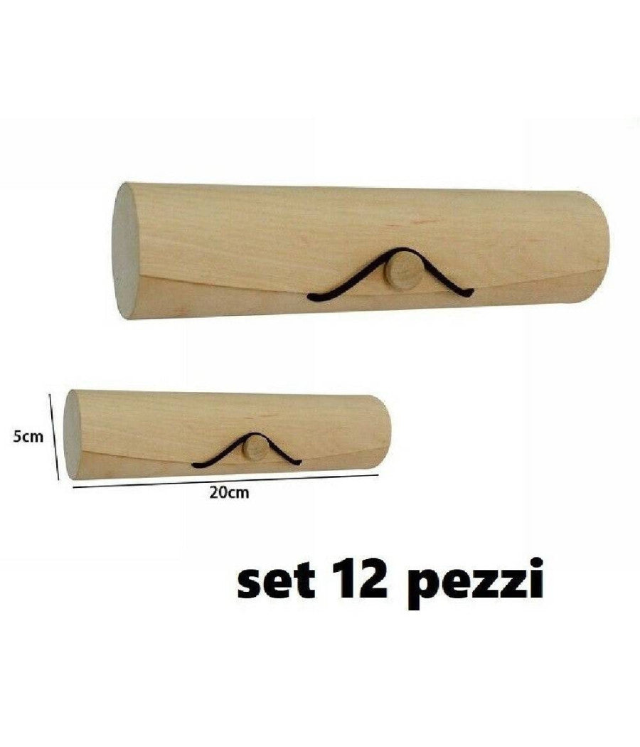 Set 12 Scatole Box Astuccio In Legno Decoupage Portagioie Cofanetto 53484a         