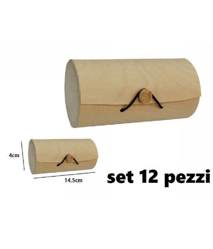 Set 12 Scatole Box Astuccio In Legno Decoupage Portagioie Cofanetto 53485a         