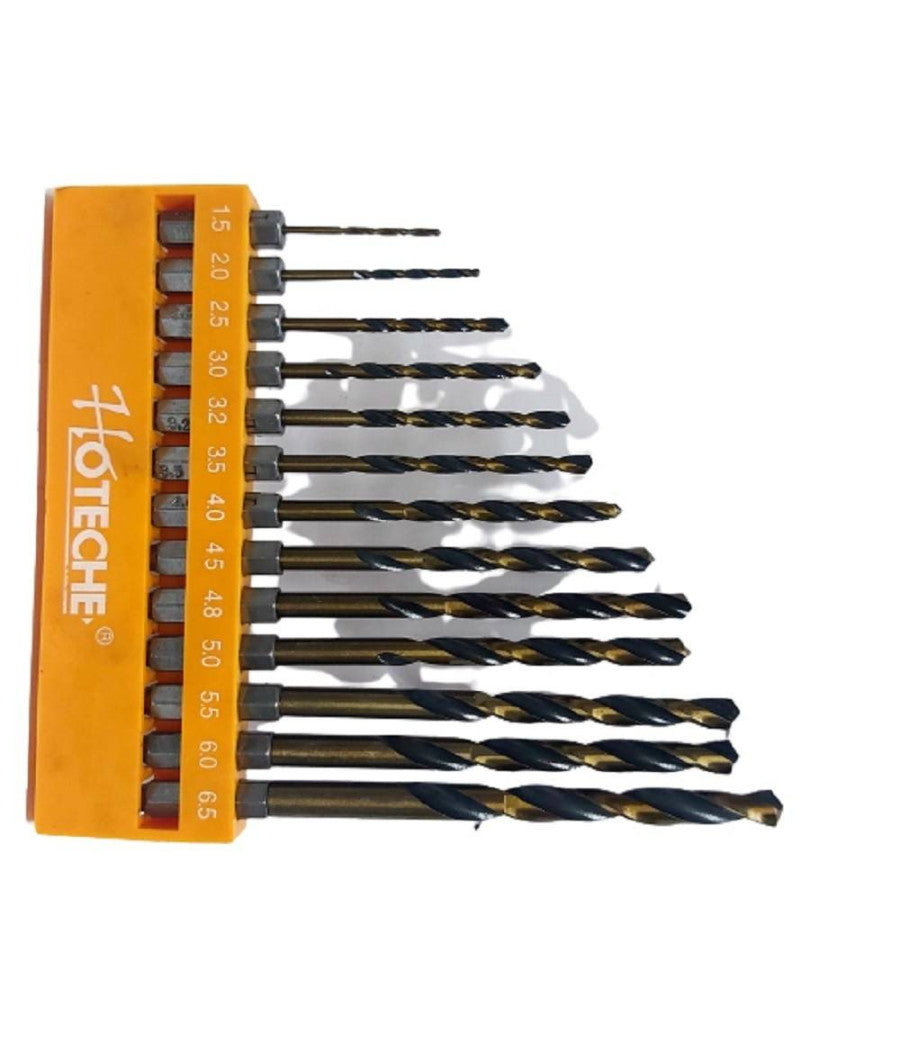 Set 13 Punte Esagonale Trapano Avvitatore Inserti Titanio Attacco 1/4" 1,5-6,5mm         