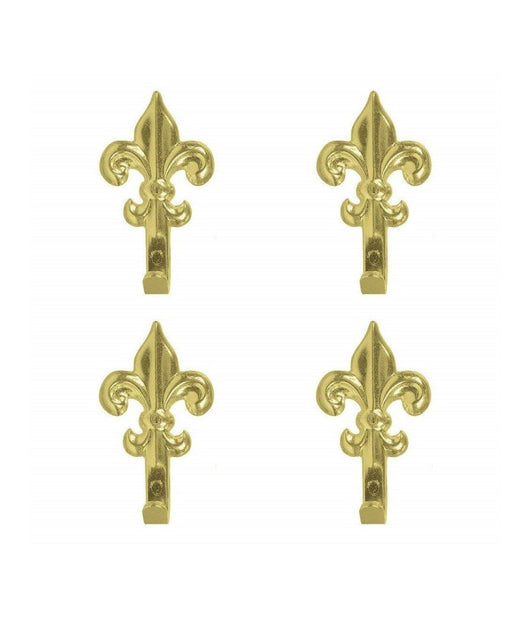 Set 15 Ganci Oro 44mm Appendino Per Quadro Forma Giglio Fiorentino Con Chiodi         