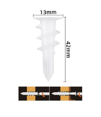 Set 15 Pezzi Tasselli In Plastica Tassello Fischer Fissaggio Viti 13x42 Mm 57179         