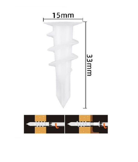 Set 15 Pezzi Tasselli In Plastica Tassello Fischer Fissaggio Viti 15x33mm 57180         