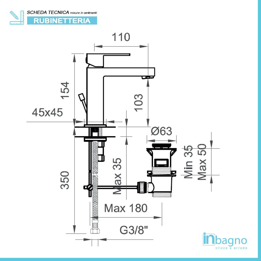 Set 2 Miscelatori con lavabo + bidet cromati serie italia