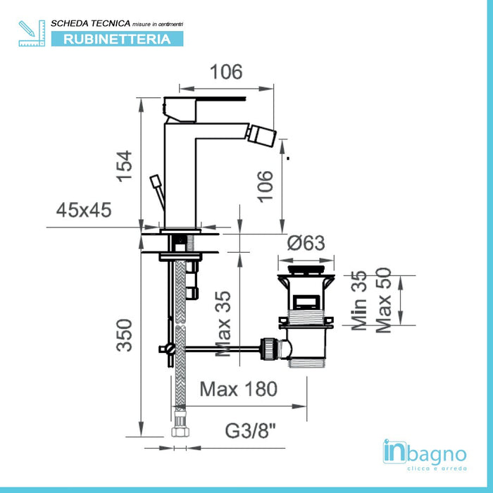 Set 2 Miscelatori con lavabo + bidet cromati serie italia