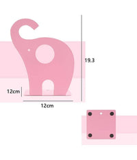 Set 2 Pezzi Fermalibri Motivo Elefante In Ferro Per Bambini Libri Da 19 X 12 Cm         