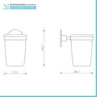 Set accessori a muro portaspazzolini e portasapone in acciaio Idea
