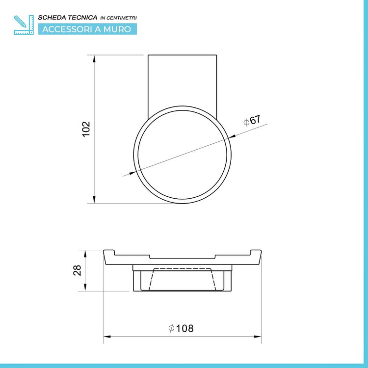 Set accessori a muro portaspazzolini e portasapone in acciaio Futura