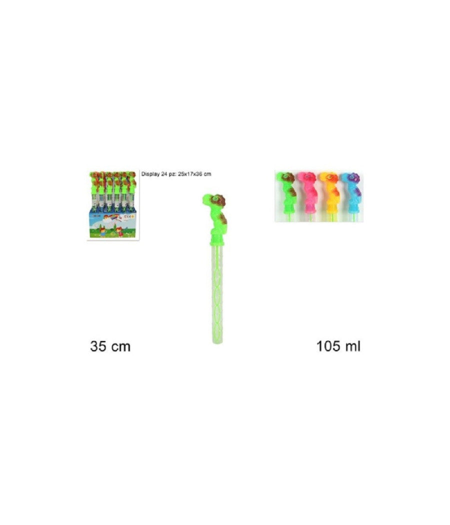 Set 2 Pz Bolle Di Sapone Spada 105 Ml Dinosauro Gioco Divertimento Bambini 35 Cm         