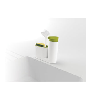 Set 2 Pz Organizer Per Lavello Dispenser Di Sapone Liquido + Contenitore Spugne         