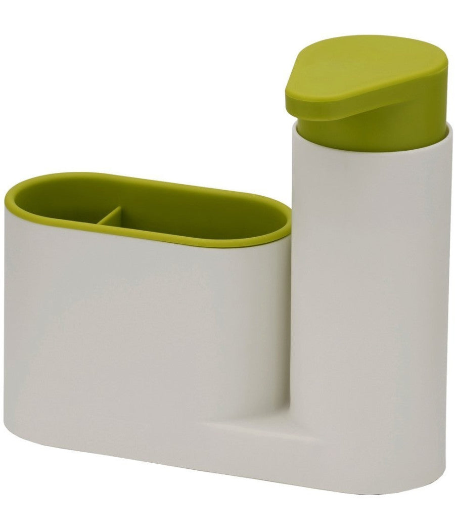 Set 2 Pz Organizer Per Lavello Dispenser Di Sapone Liquido + Contenitore Spugne         