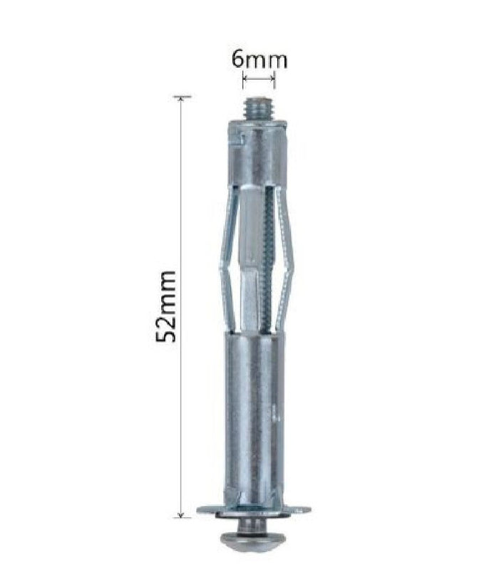 Set 2 Pz Tasselli Metallici Espandibile Viti A Espansione Stile I 6x52 Mm 92855         