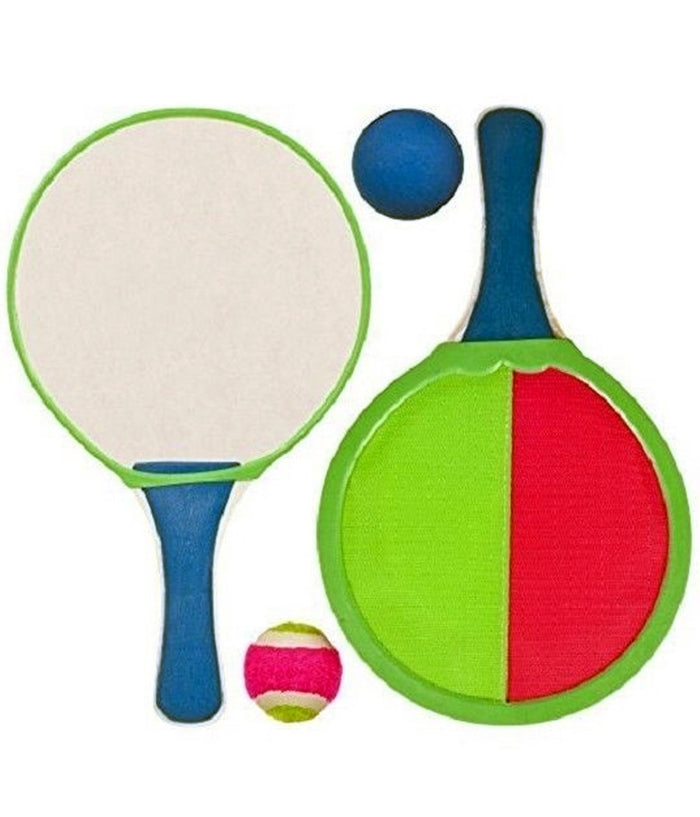 Set 2 Racchette 2in1 Doppia Funzione Con 2 Palline Beach Tennis Spiaggia Mare         