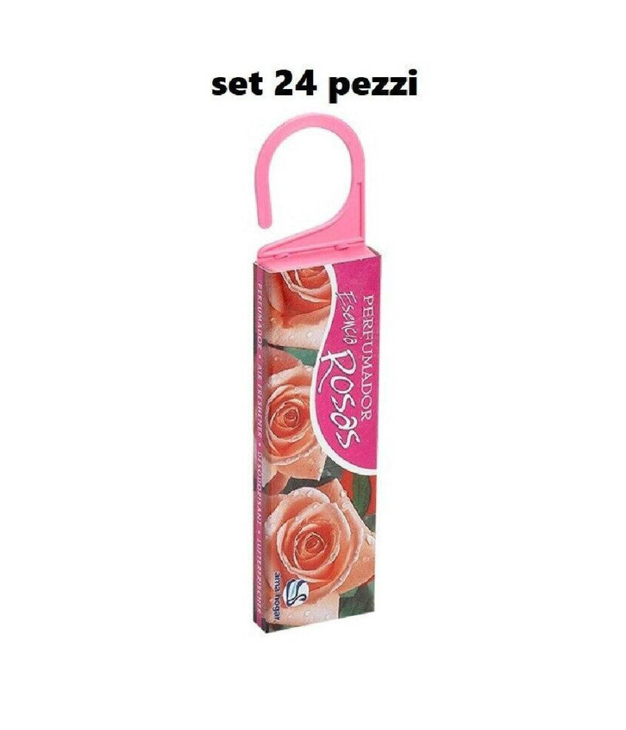 Set 24 Pezzi Antitarmico Anti Tarme Profumato Con Gancio Deodorante Rosa         