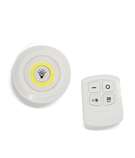 Set 3 Luci Led Cob Illuminazione Con Telecomando Faretto Spot Timer         