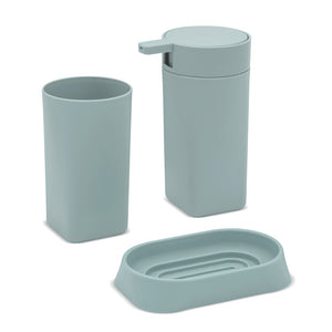 Set 3 pezzi accessori bagno acquamarina in abs Tender