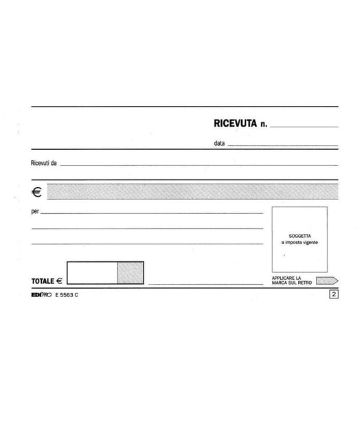 Set 3 Pezzi Ricevute Generiche 13020 17x12cm 50x2 Autocopiante Contabilita'         