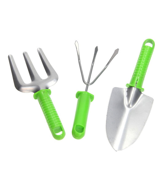 Set 3 Pezzi Utensili Giardinaggio Rastrello Pala Maniglia Manutenzione Giardino         