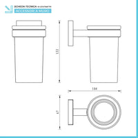 Set accessori a muro 3 pezzi in acciaio cromato e viti incluse Easy 