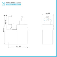 Set accessori a muro 3 pezzi in acciaio cromato e viti incluse Plaza 