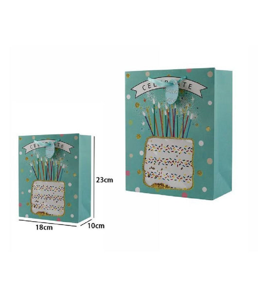 Set 3 Pz Buste Busta Da Regalo 18x23x10cm 65909 Varie Fantasie Compleanno Festa         