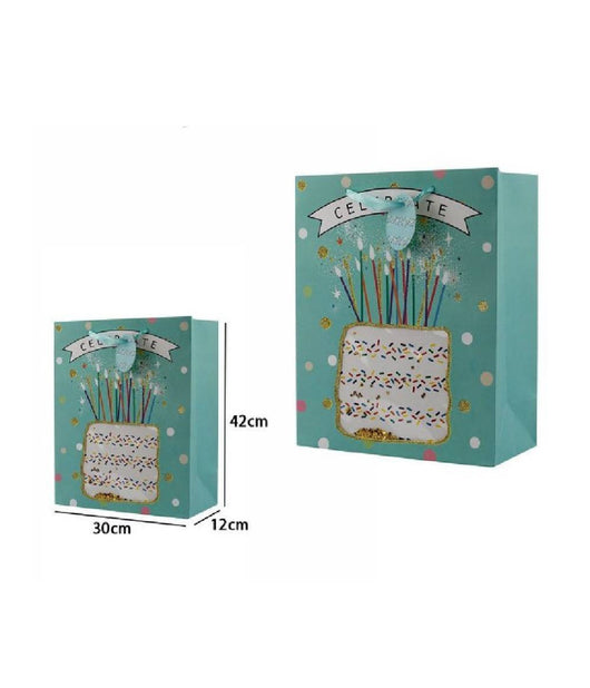 Set 3 Pz. Buste Busta Da Regalo 30x42x12cm 65911 Varie Fantasie Compleanno Festa         