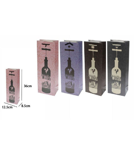 Set 3pz Buste Sacchetto Per Bottiglie Di Vino 36x12.5x8.5cm 69898 Fantasie Varie         