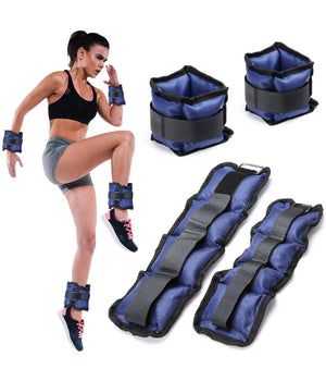 Set 4 Pesi Polsi E Caviglie 2kg + 1kg Allenamento Palestra Aerobica Fitness         