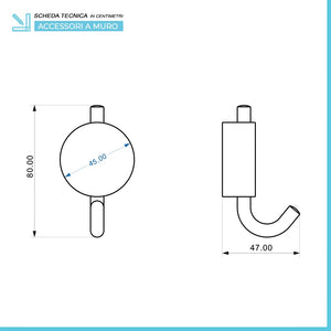 Set accessori a muro 5 pezzi in acciaio cromato e viti incluse Plaza 