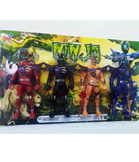 Set 4 Pz. Power Guerrieri Ninjia Rangers Steel Storm Gioco Bambini Giocattolo         