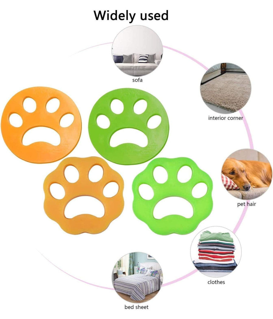 Set 4 Rimuovi Peli Cane E Gatto Dai Vestiti In Lavatrice E Asciugatrice Silicone         