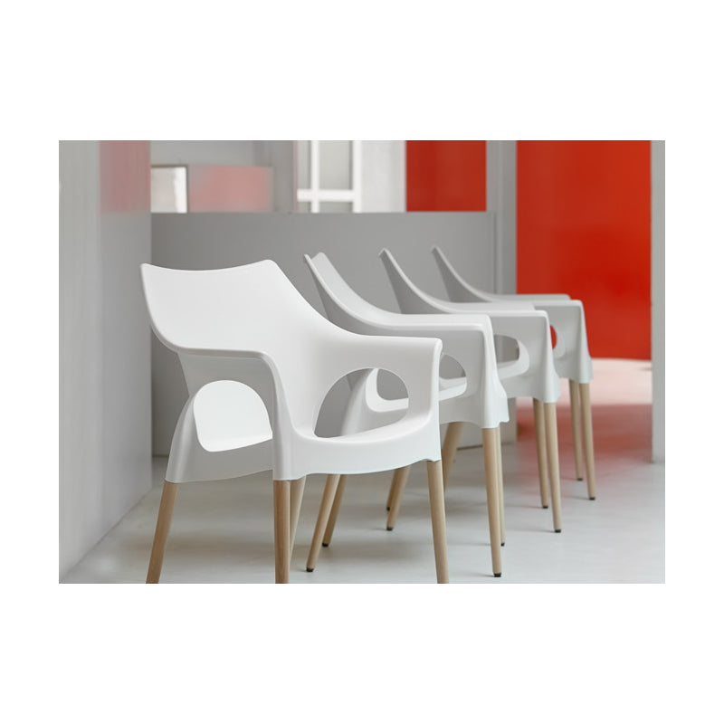 SET 4 SEDIE NATURAL OLA TECNOPOLIMERO SCAB DESIGN MADE IN ITALY - Lino 11