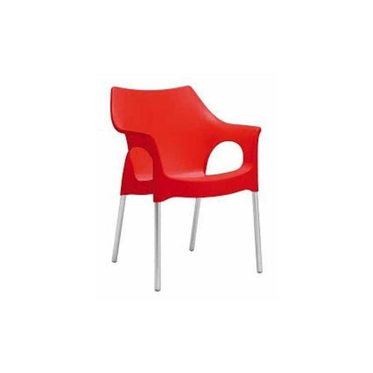 SET 4 SEDIE OLA TECNOPOLIMERO SCAB DESIGN MADE IN ITALY - Rosso 40