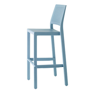 SET 4 SGABELLI EMI TECNOPOLIMERO HT 75CM SCAB DESIGN - Azzurro 62