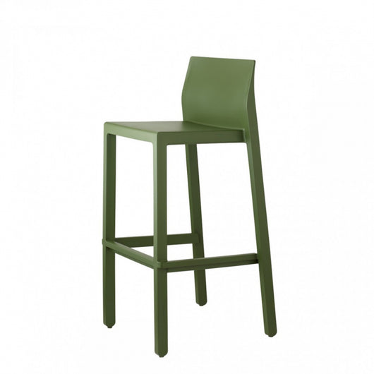 SET 4 SGABELLI KATE TECNOPOLIMERO HT 65CM MADE IN ITALY SCAB DESIGN - Verde oliva 56