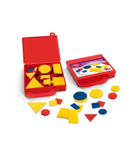 Set 48 Blocchi Gioco Didattici Valigetta Insegnare Forme Colori Geometria Scuola         