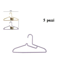 Set 5 Pz Grucce Stampelle Appendiabito Plastica Vestiti Pantaloni Giacche         